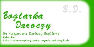 boglarka daroczy business card
